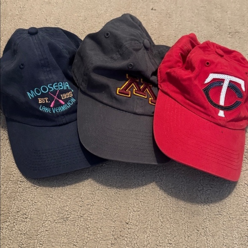Bundle of 3 Minnesota Baseball Caps! Like New!